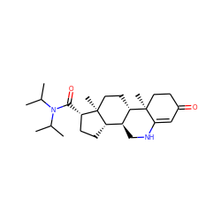 CC(C)N(C(=O)[C@H]1CC[C@H]2[C@@H]3CNC4=CC(=O)CC[C@]4(C)[C@H]3CC[C@]12C)C(C)C ZINC000103187081