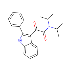 CC(C)N(C(=O)C(=O)c1c(-c2ccccc2)[nH]c2ccccc12)C(C)C ZINC000013560042