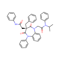 CC(C)N(C(=O)CN1C(=O)[C@@](CC(=O)Nc2ccccc2)(Cc2ccccc2)C(=O)N(c2ccccc2)c2ccccc21)c1ccccc1 ZINC000026830553