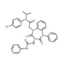 CC(C)N(C(=O)CN1C(=O)[C@@H](NC(=O)Nc2ccccc2)C(=O)N(c2ccccc2)c2ccccc21)c1ccc(O)cc1 ZINC000101502728