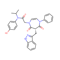 CC(C)N(C(=O)CN1C=CN(c2ccccc2)C(=O)[C@H](Cc2n[nH]c3ccccc23)C1=O)c1ccc(O)cc1 ZINC000045387169