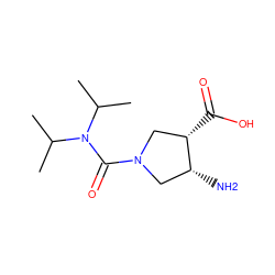 CC(C)N(C(=O)N1C[C@@H](N)[C@@H](C(=O)O)C1)C(C)C ZINC000013862532