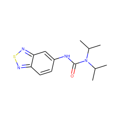 CC(C)N(C(=O)Nc1ccc2nsnc2c1)C(C)C ZINC000000780630