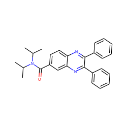 CC(C)N(C(=O)c1ccc2nc(-c3ccccc3)c(-c3ccccc3)nc2c1)C(C)C ZINC000002069940