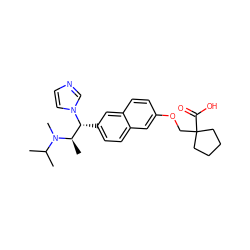 CC(C)N(C)[C@H](C)[C@@H](c1ccc2cc(OCC3(C(=O)O)CCCC3)ccc2c1)n1ccnc1 ZINC000040564282