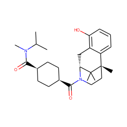 CC(C)N(C)C(=O)[C@H]1CC[C@@H](C(=O)N2CC[C@@]3(C)c4cccc(O)c4C[C@@H]2C3(C)C)CC1 ZINC001772586694