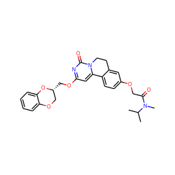 CC(C)N(C)C(=O)COc1ccc2c(c1)CCn1c-2cc(OC[C@@H]2COc3ccccc3O2)nc1=O ZINC000209710626