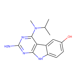 CC(C)N(C)c1nc(N)nc2[nH]c3ccc(O)cc3c12 ZINC000221375259