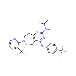 CC(C)N(C)c1nc2c(c(Nc3ccc(C(F)(F)F)cc3)n1)CCN(c1ncccc1C(F)(F)F)CC2 ZINC000148994902