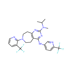 CC(C)N(C)c1nc2c(c(Nc3ccc(C(F)(F)F)nc3)n1)CCN(c1ncccc1C(F)(F)F)CC2 ZINC000147628060