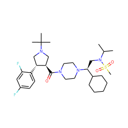 CC(C)N(C[C@@H](C1CCCCC1)N1CCN(C(=O)[C@@H]2CN(C(C)(C)C)C[C@H]2c2ccc(F)cc2F)CC1)S(C)(=O)=O ZINC000014191826