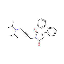 CC(C)N(CC#CCN1C(=O)CC(c2ccccc2)(c2ccccc2)C1=O)C(C)C ZINC000028093881