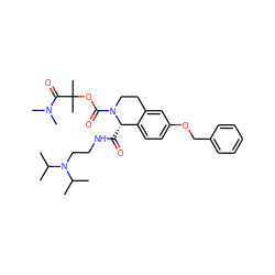 CC(C)N(CCNC(=O)[C@H]1c2ccc(OCc3ccccc3)cc2CCN1C(=O)OC(C)(C)C(=O)N(C)C)C(C)C ZINC000028341684