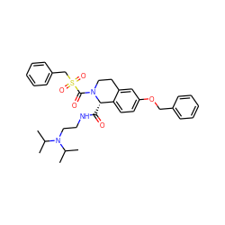 CC(C)N(CCNC(=O)[C@H]1c2ccc(OCc3ccccc3)cc2CCN1C(=O)S(=O)(=O)Cc1ccccc1)C(C)C ZINC000028332019