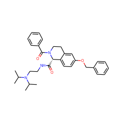 CC(C)N(CCNC(=O)[C@H]1c2ccc(OCc3ccccc3)cc2CCN1C(=O)c1ccccc1)C(C)C ZINC000028345291