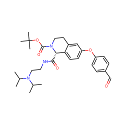 CC(C)N(CCNC(=O)[C@H]1c2ccc(Oc3ccc(C=O)cc3)cc2CCN1C(=O)OC(C)(C)C)C(C)C ZINC000028340855