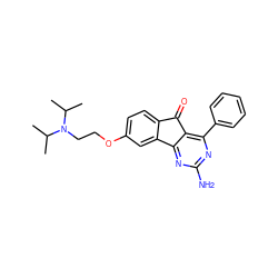 CC(C)N(CCOc1ccc2c(c1)-c1nc(N)nc(-c3ccccc3)c1C2=O)C(C)C ZINC000049071029