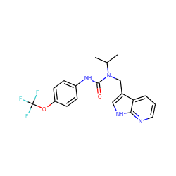 CC(C)N(Cc1c[nH]c2ncccc12)C(=O)Nc1ccc(OC(F)(F)F)cc1 ZINC000103245014