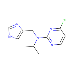 CC(C)N(Cc1c[nH]cn1)c1nccc(Cl)n1 ZINC000095561086