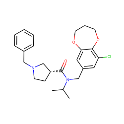 CC(C)N(Cc1cc(Cl)c2c(c1)OCCCO2)C(=O)[C@@H]1CCN(Cc2ccccc2)C1 ZINC000114100587