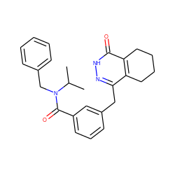 CC(C)N(Cc1ccccc1)C(=O)c1cccc(Cc2n[nH]c(=O)c3c2CCCC3)c1 ZINC000167318799