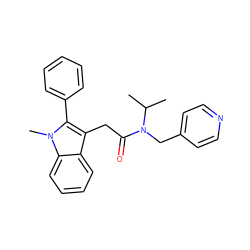 CC(C)N(Cc1ccncc1)C(=O)Cc1c(-c2ccccc2)n(C)c2ccccc12 ZINC000000590744