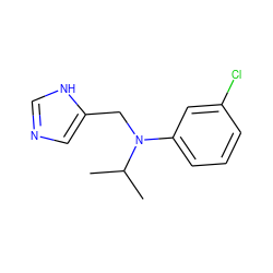 CC(C)N(Cc1cnc[nH]1)c1cccc(Cl)c1 ZINC000095558650