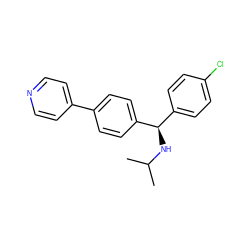 CC(C)N[C@H](c1ccc(Cl)cc1)c1ccc(-c2ccncc2)cc1 ZINC000103265734