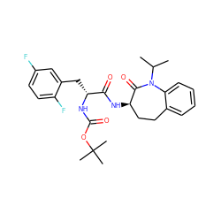 CC(C)N1C(=O)[C@H](NC(=O)[C@@H](Cc2cc(F)ccc2F)NC(=O)OC(C)(C)C)CCc2ccccc21 ZINC000028952716