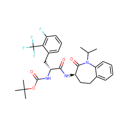 CC(C)N1C(=O)[C@H](NC(=O)[C@@H](Cc2cccc(F)c2C(F)(F)F)NC(=O)OC(C)(C)C)CCc2ccccc21 ZINC000028952729
