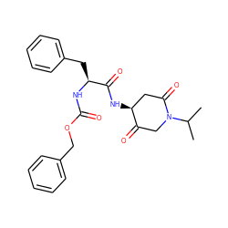 CC(C)N1CC(=O)[C@@H](NC(=O)[C@H](Cc2ccccc2)NC(=O)OCc2ccccc2)CC1=O ZINC000013819370