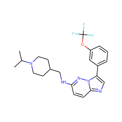 CC(C)N1CCC(CNc2ccc3ncc(-c4cccc(OC(F)(F)F)c4)n3n2)CC1 ZINC000073274026