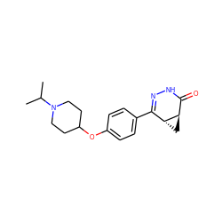 CC(C)N1CCC(Oc2ccc(C3=NNC(=O)[C@H]4C[C@H]34)cc2)CC1 ZINC000103260400