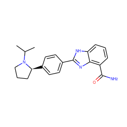 CC(C)N1CCC[C@@H]1c1ccc(-c2nc3c(C(N)=O)cccc3[nH]2)cc1 ZINC000049072847