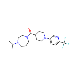 CC(C)N1CCCN(C(=O)C2CCN(c3ccc(C(F)(F)F)nc3)CC2)CC1 ZINC000006717744