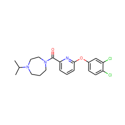 CC(C)N1CCCN(C(=O)c2cccc(Oc3ccc(Cl)c(Cl)c3)n2)CC1 ZINC000053298890