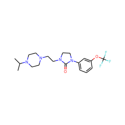 CC(C)N1CCN(CCN2CCN(c3cccc(OC(F)(F)F)c3)C2=O)CC1 ZINC000043010255