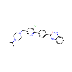 CC(C)N1CCN(Cc2cnc(-c3ccc(C(=O)Nc4ccccc4N)cc3)c(Cl)c2)CC1 ZINC000029042496