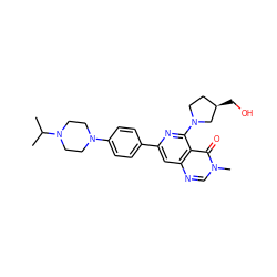 CC(C)N1CCN(c2ccc(-c3cc4ncn(C)c(=O)c4c(N4CC[C@@H](CO)C4)n3)cc2)CC1 ZINC000115626625