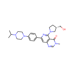 CC(C)N1CCN(c2ccc(-c3cc4ncn(C)c(=O)c4c(N4CC[C@H](CO)C4)n3)cc2)CC1 ZINC000115624357