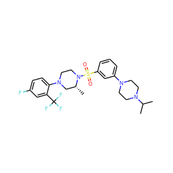 CC(C)N1CCN(c2cccc(S(=O)(=O)N3CCN(c4ccc(F)cc4C(F)(F)F)C[C@H]3C)c2)CC1 ZINC000040934200