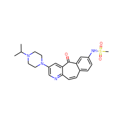 CC(C)N1CCN(c2cnc3ccc4ccc(NS(C)(=O)=O)cc4c(=O)c3c2)CC1 ZINC000034873705