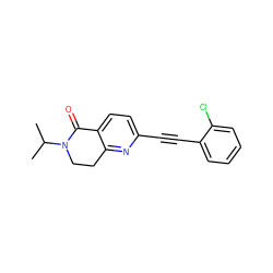 CC(C)N1CCc2nc(C#Cc3ccccc3Cl)ccc2C1=O ZINC000071340860