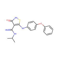 CC(C)NC(=N)c1c(Nc2ccc(Oc3ccccc3)cc2)s[nH]c1=O ZINC000101101201