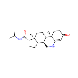 CC(C)NC(=O)[C@H]1CC[C@H]2[C@@H]3CNC4=CC(=O)CC[C@]4(C)[C@H]3CC[C@]12C ZINC000013733127