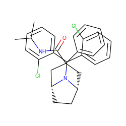 CC(C)NC(=O)C1(c2ccccc2)C[C@@H]2CC[C@H](C1)N2C(c1ccccc1Cl)c1ccccc1Cl ZINC000040394770