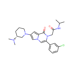 CC(C)NC(=O)Cn1c(-c2cccc(Cl)c2)cn2cc(N3CCC[C@@H](N(C)C)C3)cc2c1=O ZINC000058583794