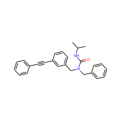 CC(C)NC(=O)N(Cc1ccccc1)Cc1cccc(C#Cc2ccccc2)c1 ZINC000066074596