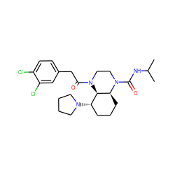 CC(C)NC(=O)N1CCN(C(=O)Cc2ccc(Cl)c(Cl)c2)[C@@H]2[C@@H](N3CCCC3)CCC[C@@H]21 ZINC001772604250