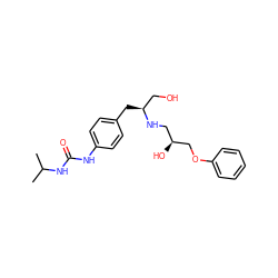 CC(C)NC(=O)Nc1ccc(C[C@@H](CO)NC[C@H](O)COc2ccccc2)cc1 ZINC000028368530